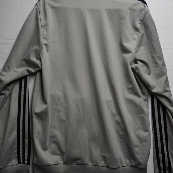Y2K Men's Gray Adidas Zip Up Sweater, Size Medium - Picture 5 of 6
